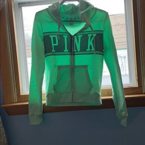 Mint green PINK zip up